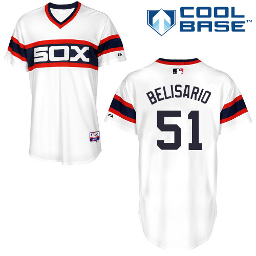 Ronald Belisario #51 Youth Baseball Jersey-Chicago White Sox Authentic Alternate Home MLB Jersey